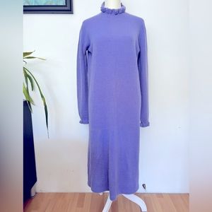 EUC Women’s Vintage JR’s Lambswool Purple Large Long Sleeve Sweater Dress